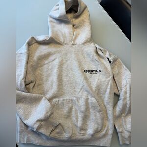 Fear of God Essentials Light Gray Hoodie Size Medium